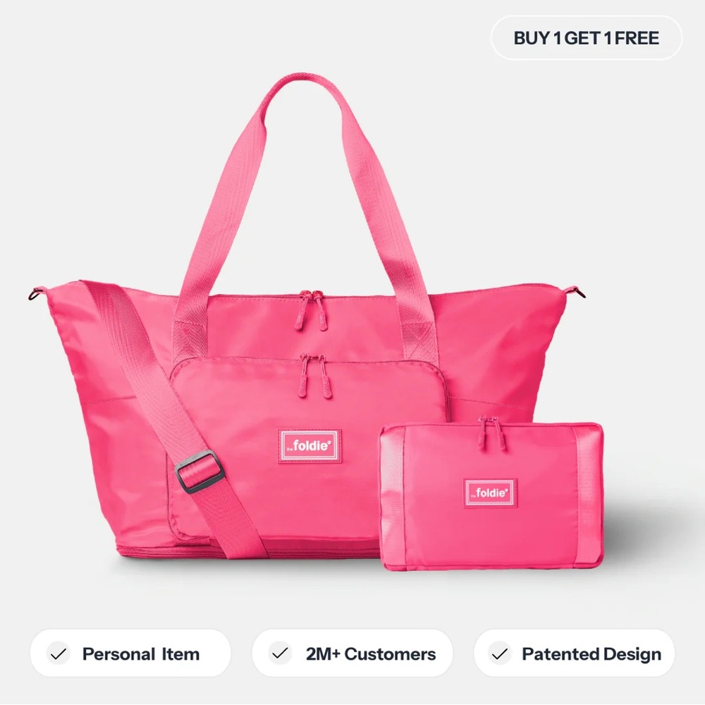 the Foldie Travel Bag 🩷 Pink NWT